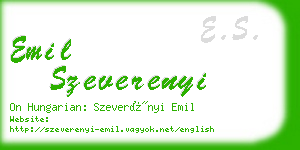 emil szeverenyi business card